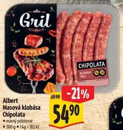 Albert Albert Masová klobása Chipolata nabídka