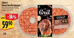 Albert Albert Donut hovězí burger nabídka