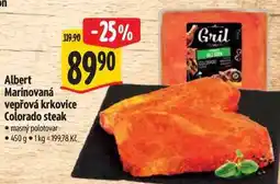 Albert Albert Marinovaná vepřová krkovice Colorado steak nabídka