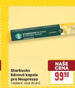Billa Starbucks Kávové kapsle pro Nespresso 1 balení nabídka