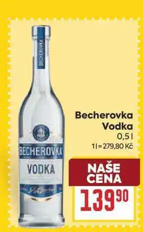 Billa Becherovka Vodka nabídka