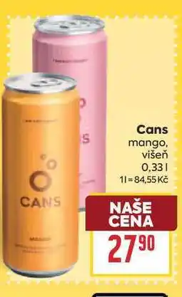 Billa Cans mango, višeň nabídka