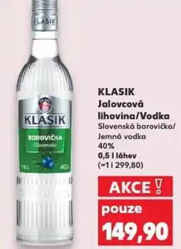 Kaufland KLASIK Jalovcová lihovina/Vodka nabídka