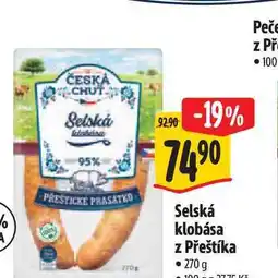 Albert Selská klobása z Přeštíka nabídka