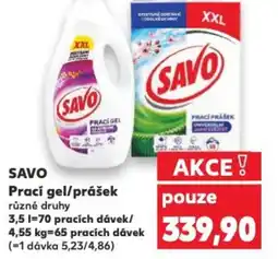 Kaufland SAVO Prací gel/prášek nabídka