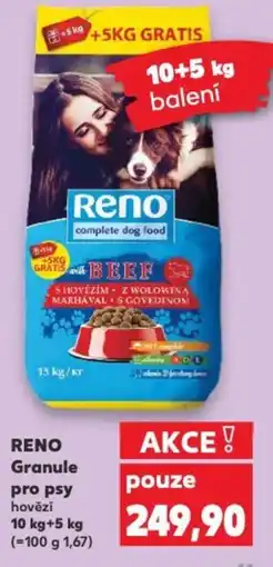 Kaufland RENO Granule pro psy hovězí nabídka