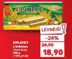 Kaufland OPLATKY s krémem nabídka