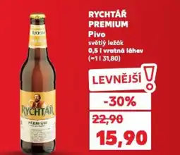 Kaufland RYCHTÁŘ PREMIUM Pivo světlý ležák nabídka