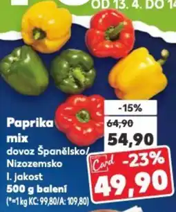 Kaufland Paprika mix nabídka