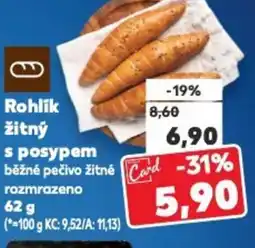 Kaufland Rohlík žitný s posypem nabídka