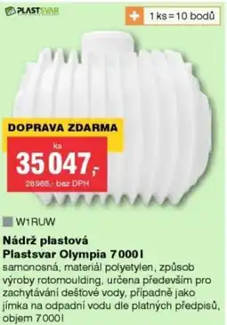 DEK Nádrž plastová Plastsvar Olympia 7000l nabídka
