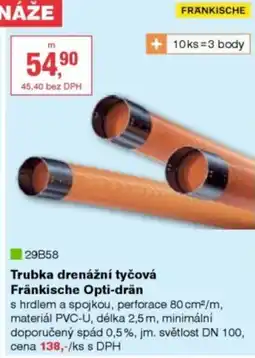 DEK Trubka drenážní tyčová Fränkische Opti-drän nabídka