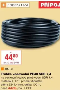 DEK Trubka vodovodní PE40 SDR 7,4 nabídka