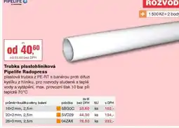 DEK Trubka plastohliníková Pipelife Radopress nabídka