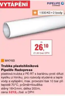 DEK Trubka plastohliníková Pipelife Radopress nabídka