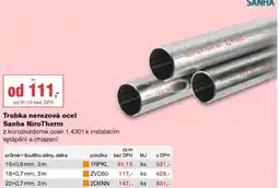DEK Trubka nerezová ocel Sanha NiroTherm nabídka