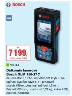 DEK Dálkoměr laserový Bosch GLM 150-27 C nabídka