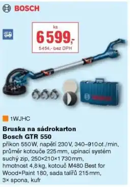 DEK Bruska na sádrokarton Bosch GTR 550 nabídka