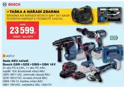 DEK BOSCH Sada AKU nářadí Bosch GSR+GDX+GWS+GBH 18V nabídka