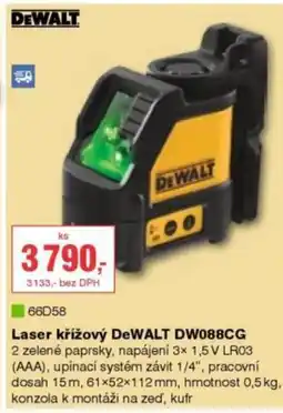 DEK Laser křížový DeWALT DW088CG nabídka