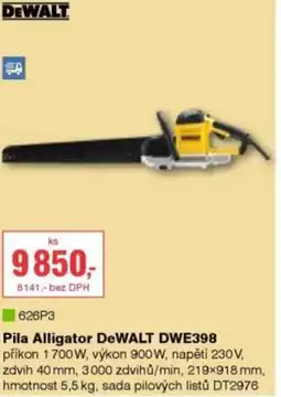 DEK Pila Alligator DeWALT DWE398 nabídka