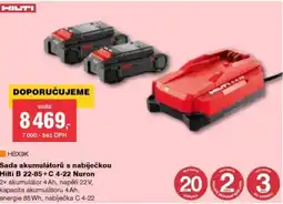 DEK Sada akumulátorů s nabíječkou Hilti B 22-85+C 4-22 Nuron nabídka