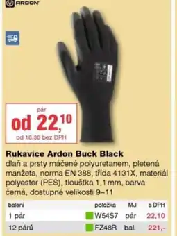 DEK Rukavice Ardon Buck Black nabídka