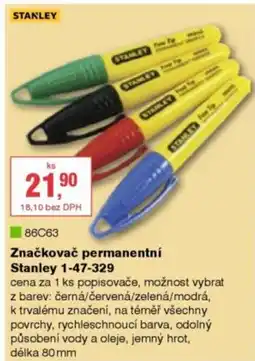 DEK Značkovač permanentní Stanley 1-47-329 nabídka