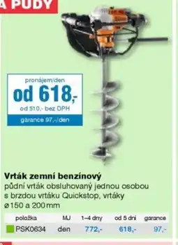 DEK Vrták zemní benzínový nabídka