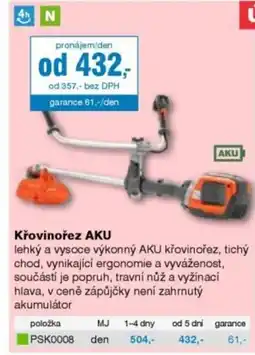 DEK Křovinořez AKU nabídka