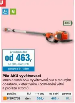 DEK Pila AKU vyvětvovací nabídka