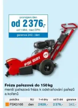 DEK Fréza pařezová do 150 kg nabídka