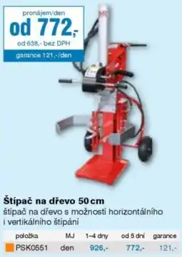 DEK Štípač na dřevo 50 cm nabídka