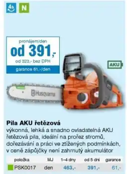 DEK Pila AKU řetězová nabídka