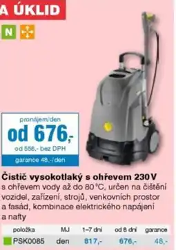 DEK Čistič vysokotlaký s ohřevem 230 V nabídka