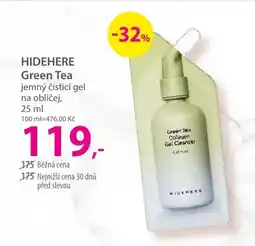 Hebe HIDEHERE Green Tea jemný čisticí gel na obličej nabídka