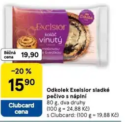 Tesco Odkolek Exelsior sladké pečivo s náplní nabídka