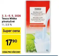 Tesco Tesco Mléko plnotučné nabídka