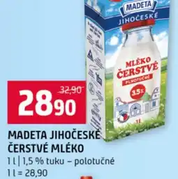 Terno Madeta jihočeské čerstvé mléko nabídka