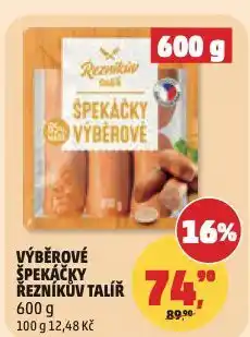 Penny Market Výběrové špekáčky nabídka