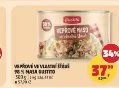 Penny Market Vepřové maso ve vlastní šťávě gustito nabídka