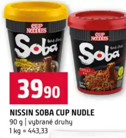 Terno Nissin soba cup nudle nabídka