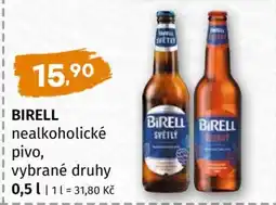 Terno BIRELL nealkoholické pivo, vybrané druhy nabídka