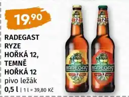 Terno RADEGAST RYZE HOŘKÁ 12, TEMNĚ HOŘKÁ 12 pivo ležák nabídka