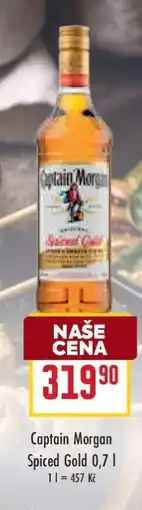 Billa Captain Morgan Spiced Gold 0,7 l nabídka