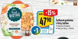 Albert Čočková polévka s listy tuřínu nabídka