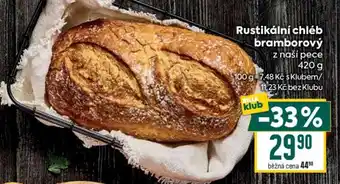 Billa Rustikální chléb bramborový nabídka
