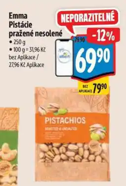 Albert Emma Pistácie pražené nesolené nabídka