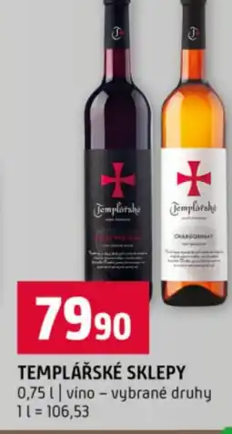 Terno Templářské sklepy nabídka