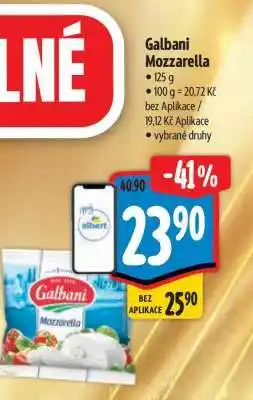 Albert Galbani mozzarella nabídka